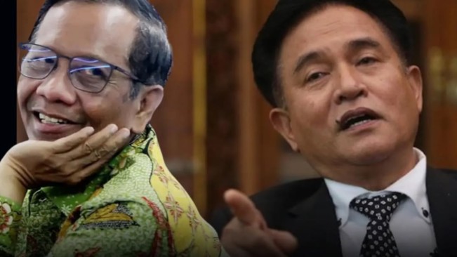 Kolase foto Mahfud MD dan Yusril. [Instagram]